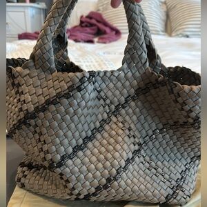 Naghedi Medium Tote in Sun-kissed Plaid Color